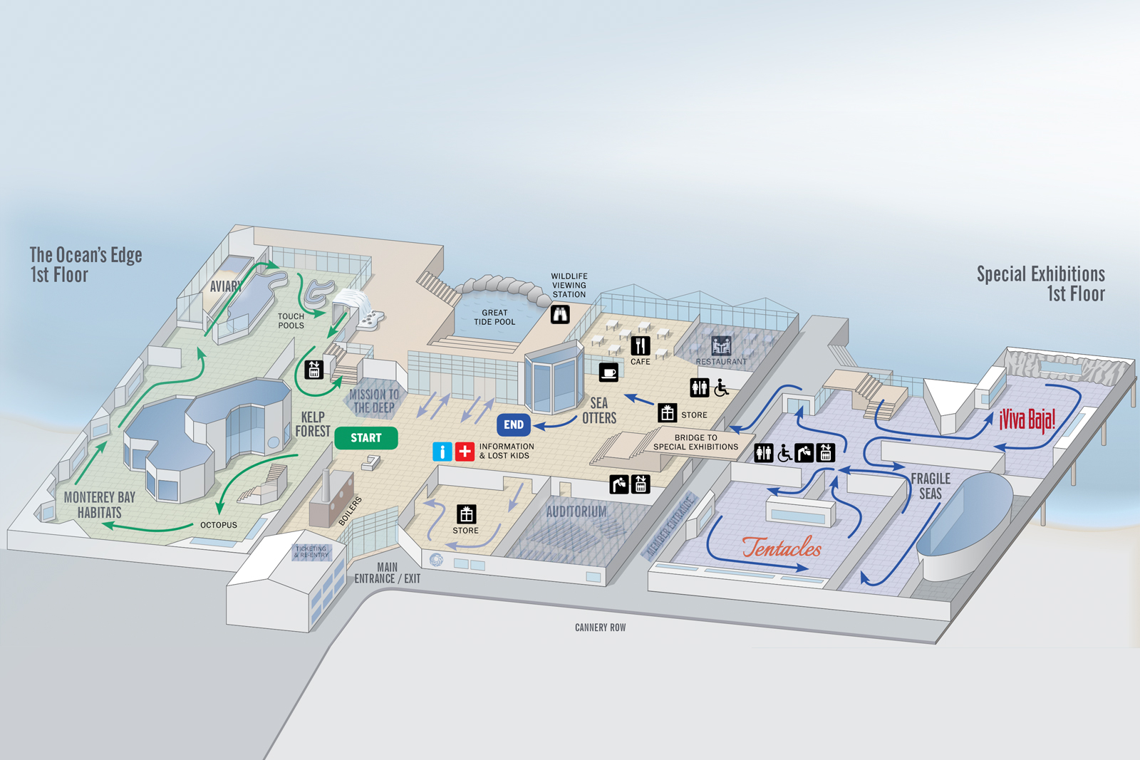 Aquarium Maps Monterey Bay Aquarium