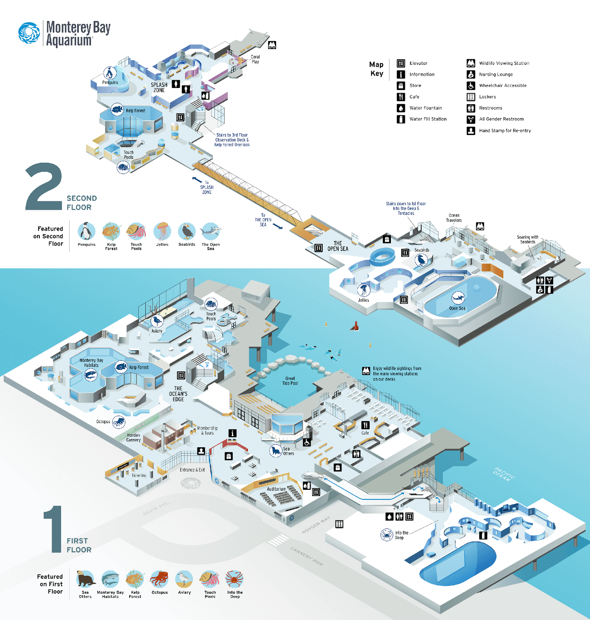 Aquarium maps Monterey Bay Aquarium